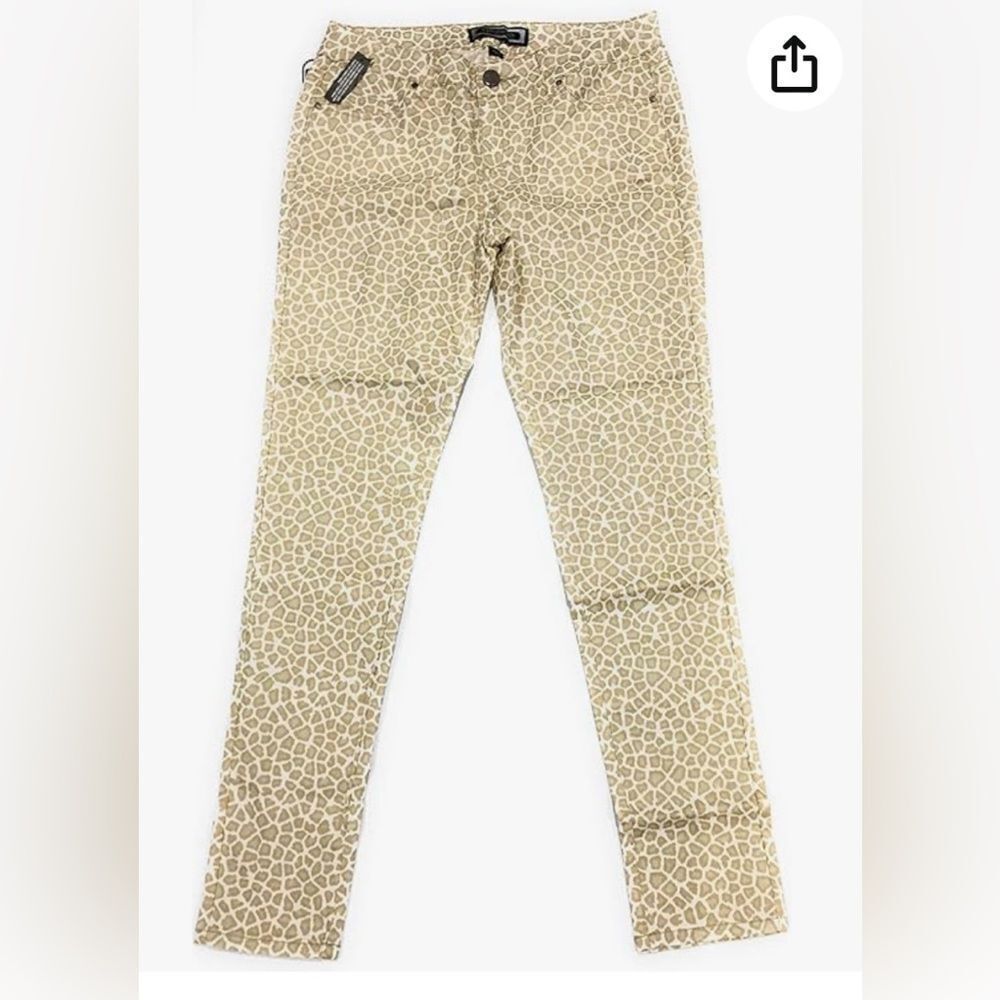 *Kardashian Kollection* Sz 16 Tan Cheetah Cotton Skinny Jean Pants